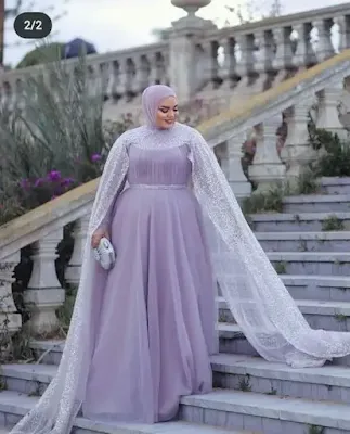 فساتين سواريه محجبات بسيطة للبدينات